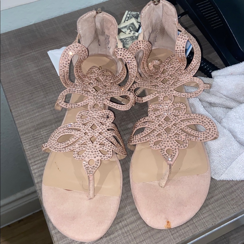 Thalian Blush Pink Cutout Sandals